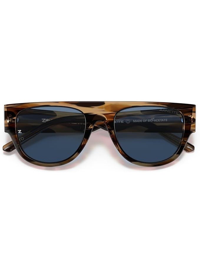 Arnette AN4293 GTR ZAYN X ARNETTE Rectangular Sunglasses For Men, Havana Frame, Grey Lens, Size 53 mm - Image 4